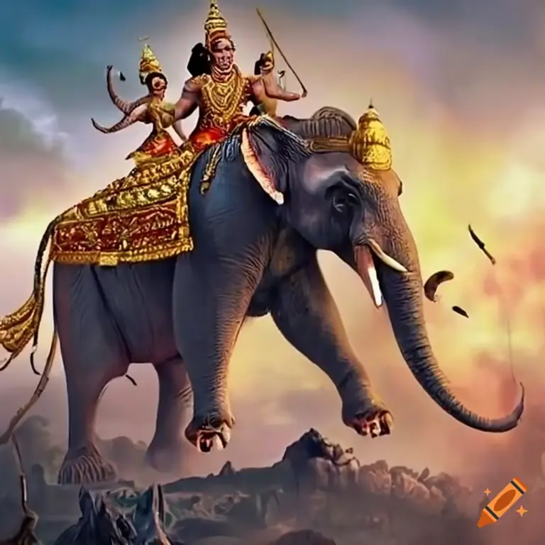 Adegan pertempuran dalam serial Mahabharata