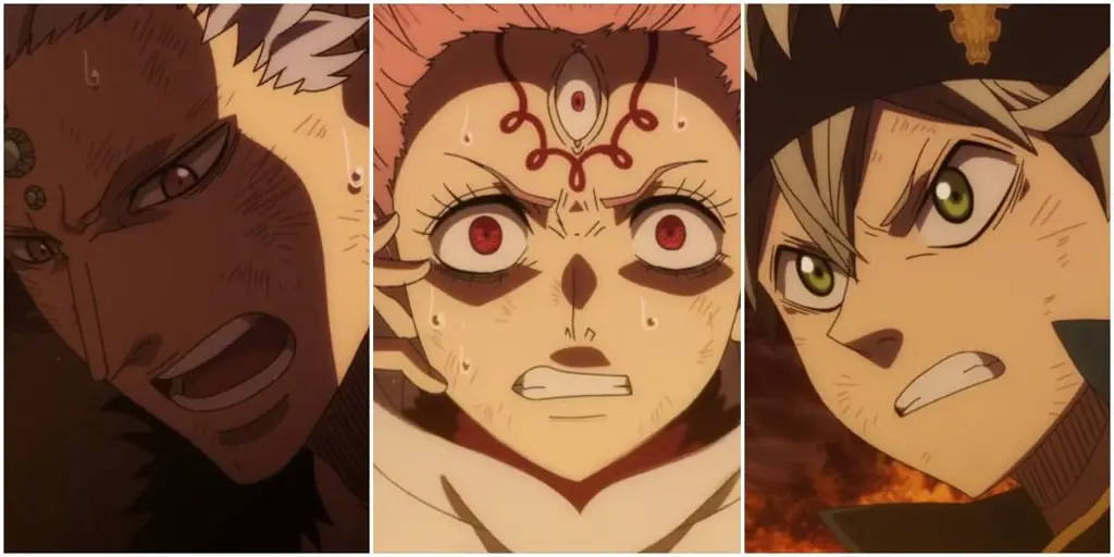 Para karakter Black Clover sedang bertarung