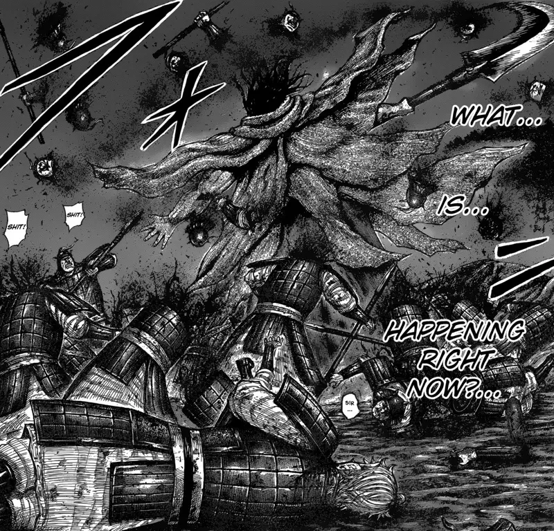 Adegan pertempuran epik dalam Kingdom manga 774