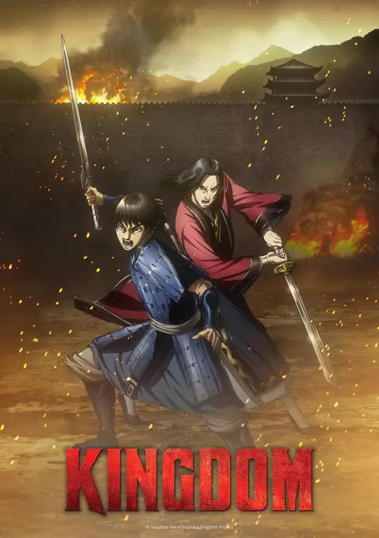 Adegan pertempuran dalam anime Kingdom