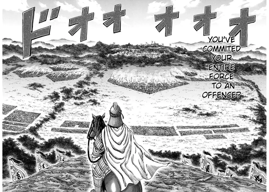 Adegan pertempuran dalam manga Kingdom