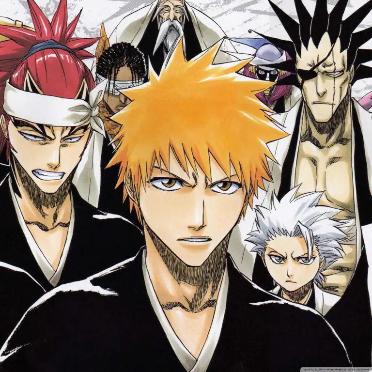 Gambar adegan dari arc Soul Society dalam anime Bleach