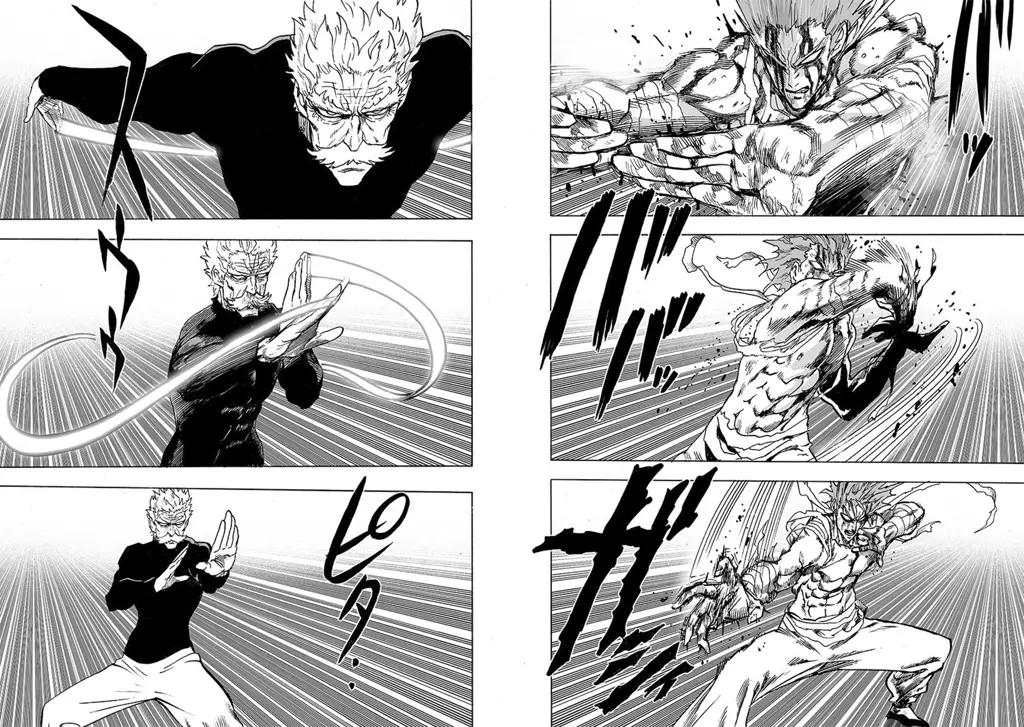 Garou melawan Bang dan Bomb dalam One Punch Man