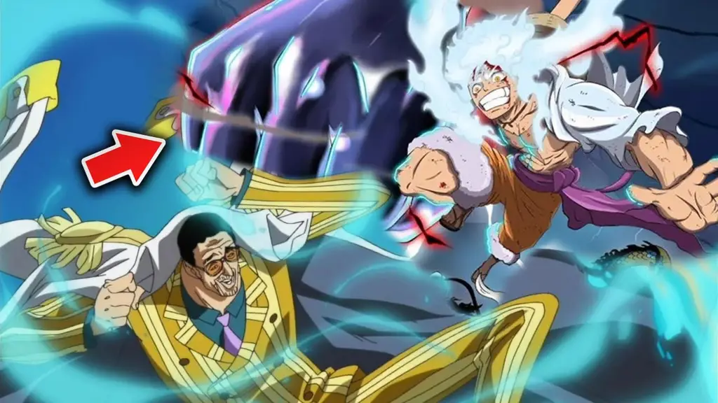 Luffy melawan seorang Admiral di One Piece Episode 412