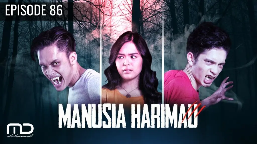 Adegan perkelahian antara manusia harimau dan musuhnya