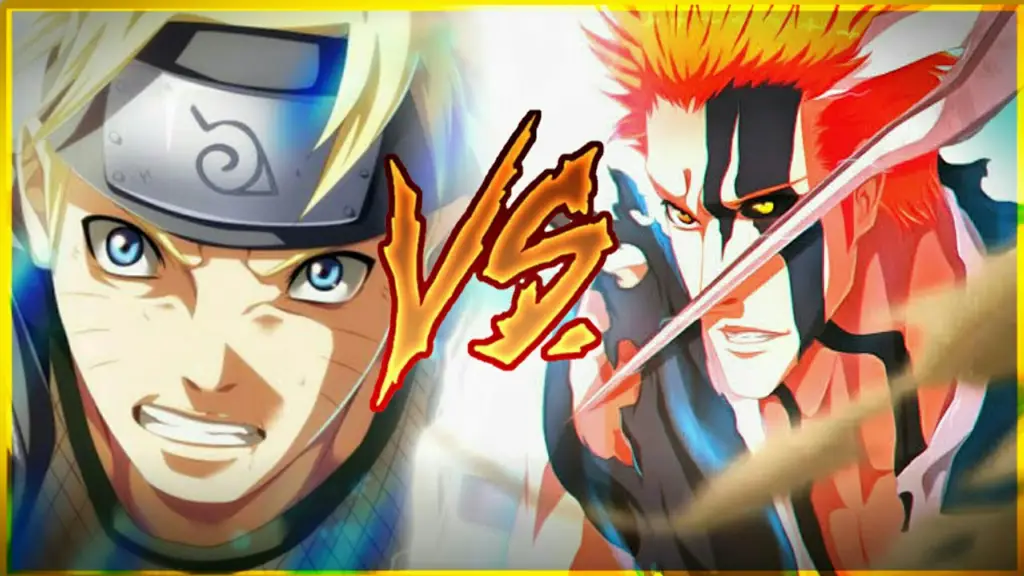 Gambar Naruto dan Ichigo sedang bertarung