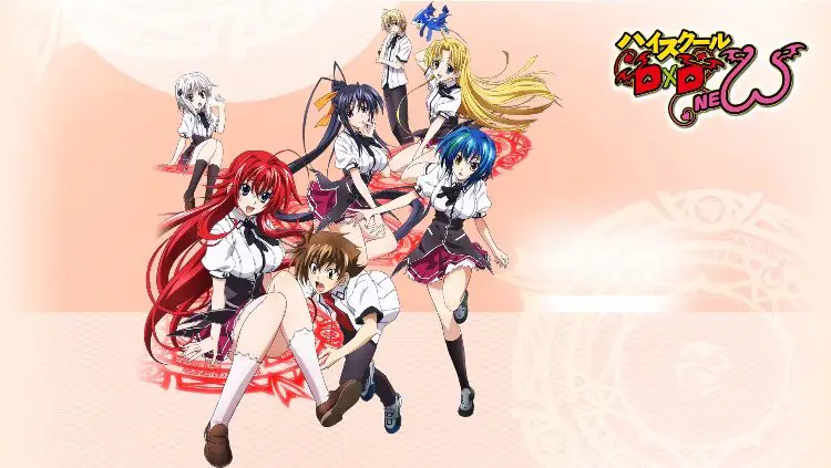 Gambar para karakter Highschool DxD sedang bertarung