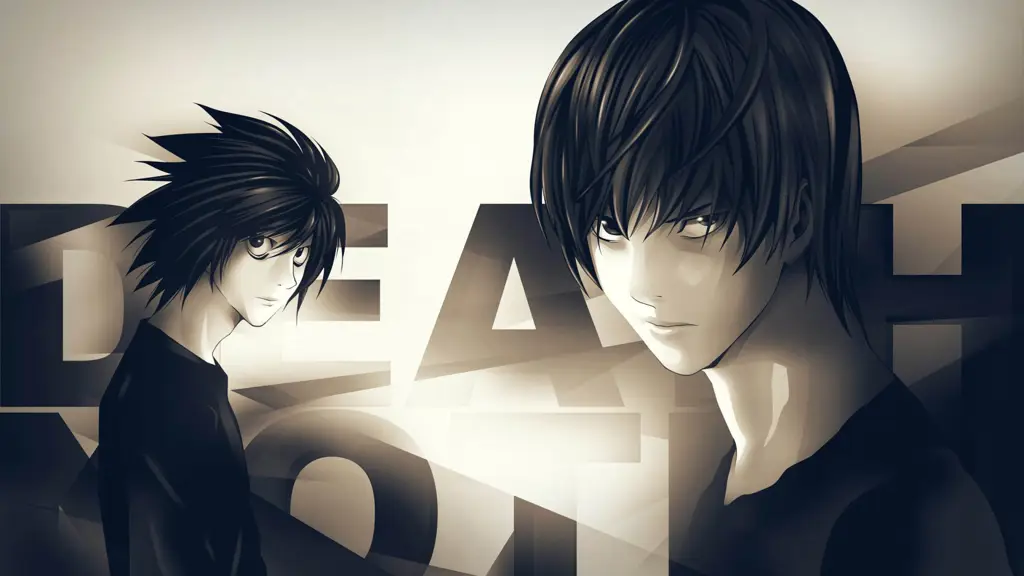 Gambar Light Yagami dan L dari Death Note