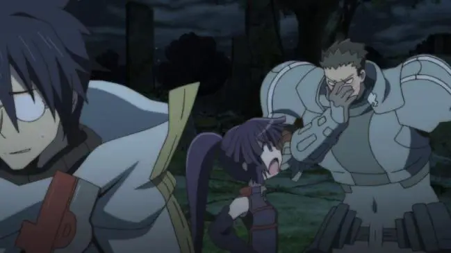 Gambar karakter Log Horizon sedang bertarung