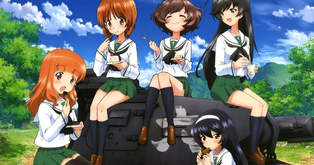 Adegan pertempuran sengit dalam Girls und Panzer das Finale