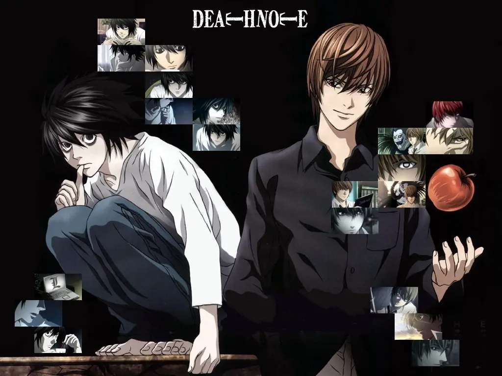 Light Yagami dan L, dua tokoh utama dalam Death Note