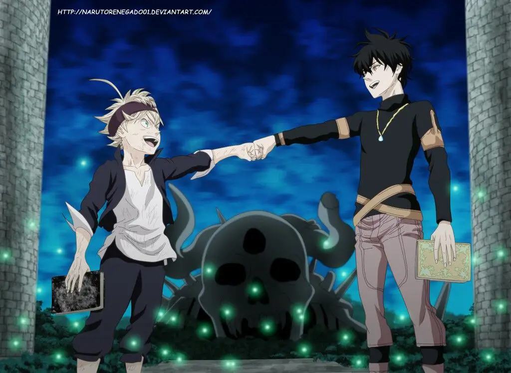 Asta dan Yuno dalam Black Clover Episode 1