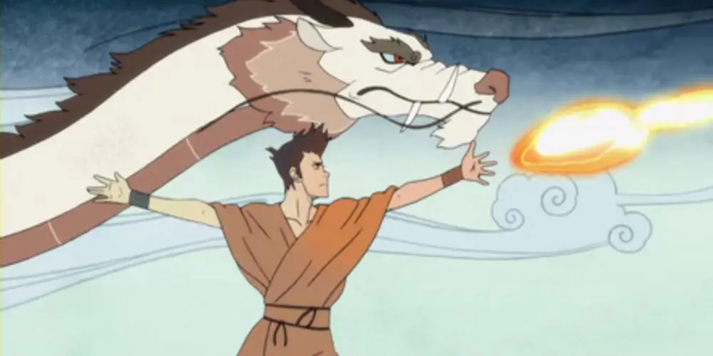 Avatar Wan dan Korra bertemu dalam dunia roh