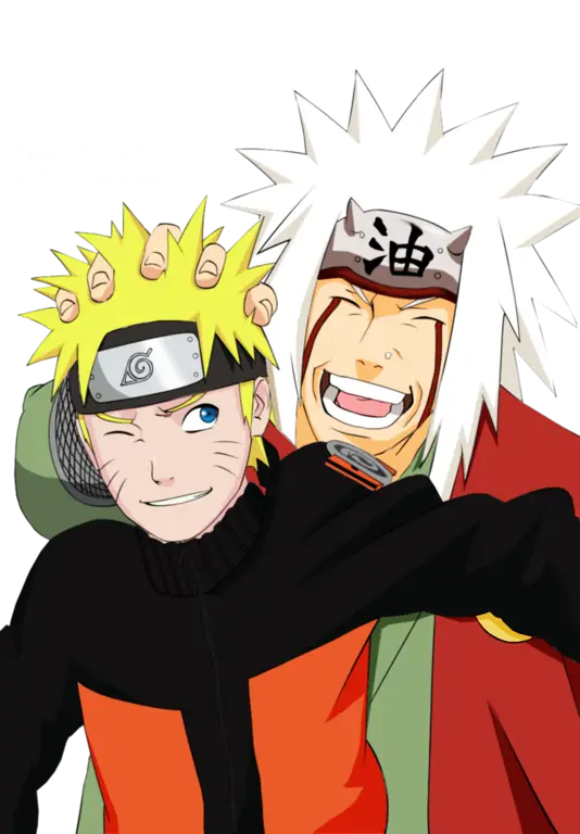 Naruto berbicara dengan roh Jiraiya