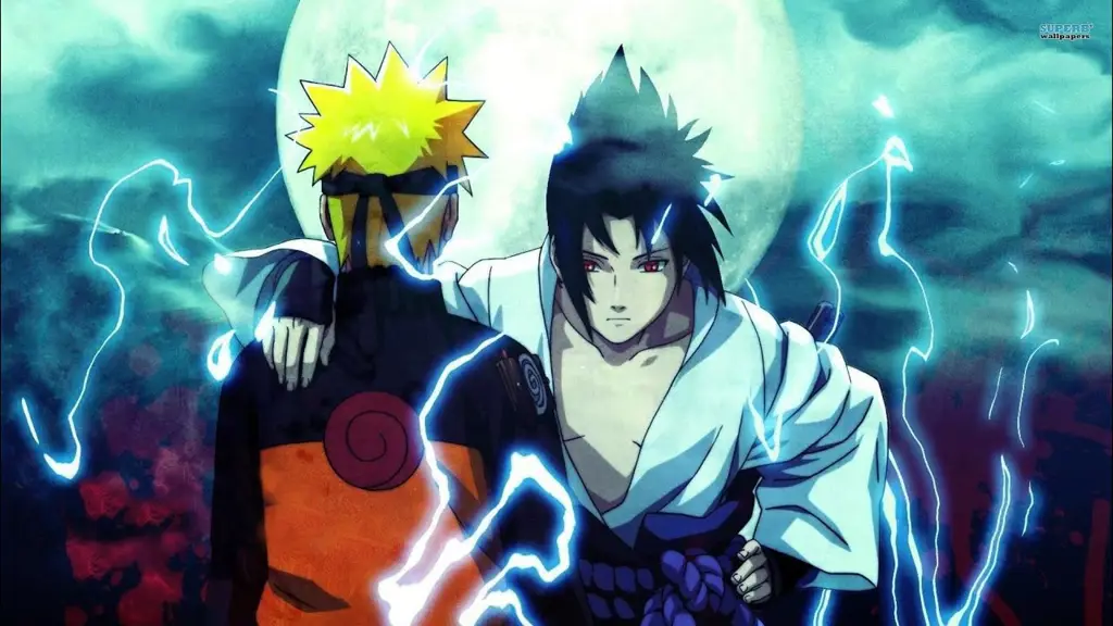 Naruto dan Sasuke bertemu kembali setelah pertempuran sengit