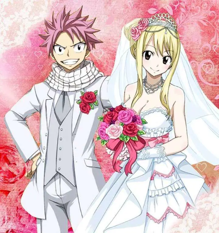 Lucy dan Natsu di episode pertama Fairy Tail