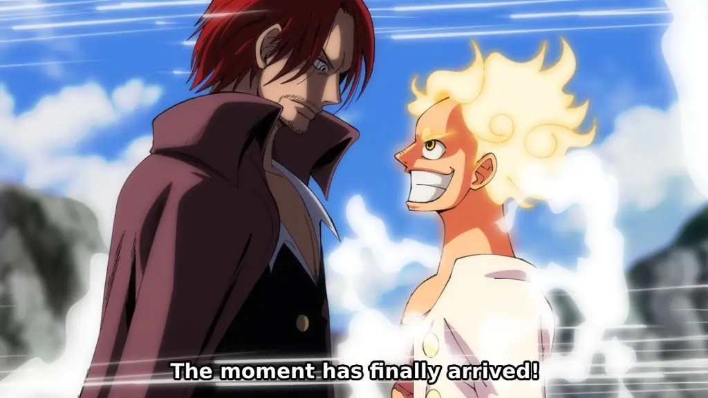 Luffy muda bersama Shanks si rambut merah