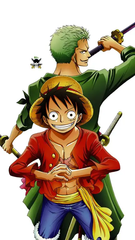 Luffy dan Zoro dalam One Piece episode 2