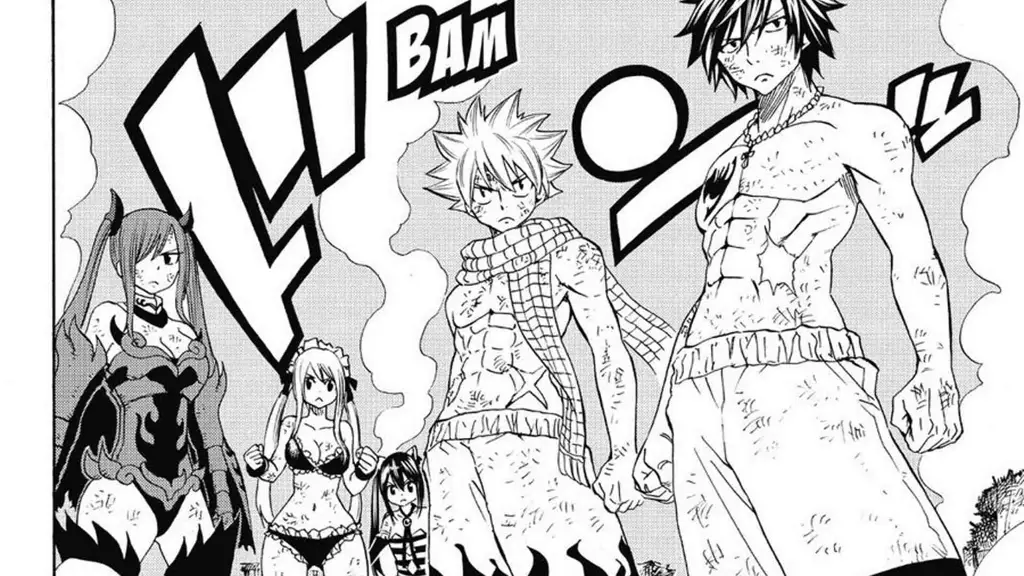 Gambar pertemuan pertama Natsu dan Lucy di Fairy Tail chapter 5