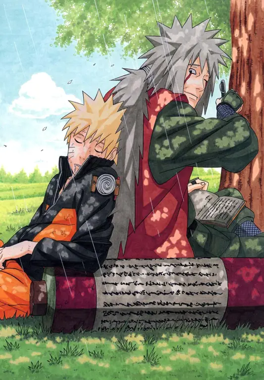 Naruto dan Jiraiya bertemu untuk pertama kalinya.