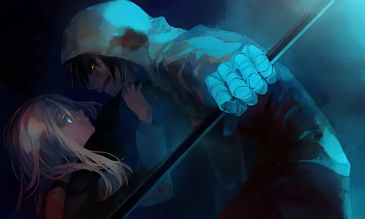 Ray dan Zack dalam anime Satsuriku no Tenshi