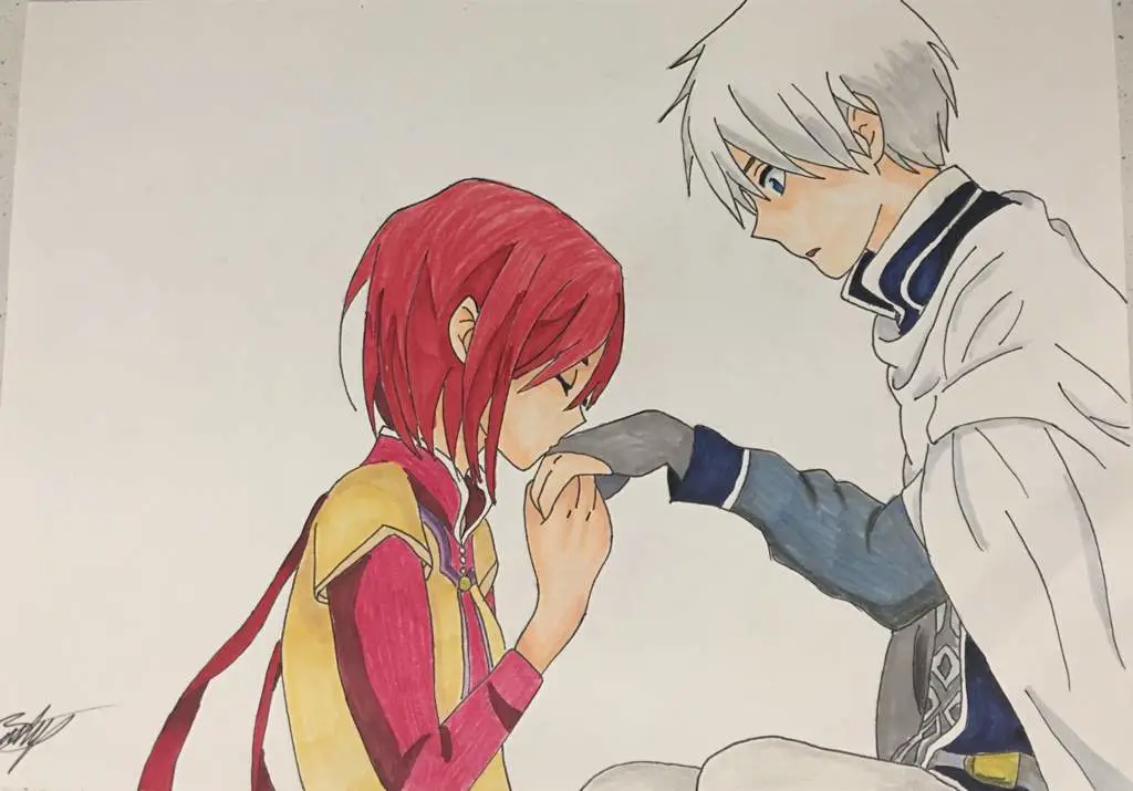 Shirayuki dan Pangeran Zen, tokoh utama dalam cerita Shirayukihime to Nana Nin no Koibito