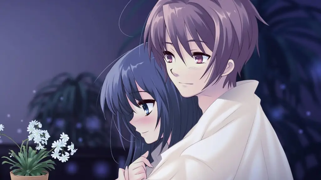Pertemuan Tak Terduga Gambar pasangan anime di lingkungan sekolah