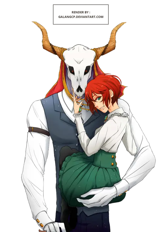 Chise dan Elias dalam The Ancient Magus Bride Chapter 1