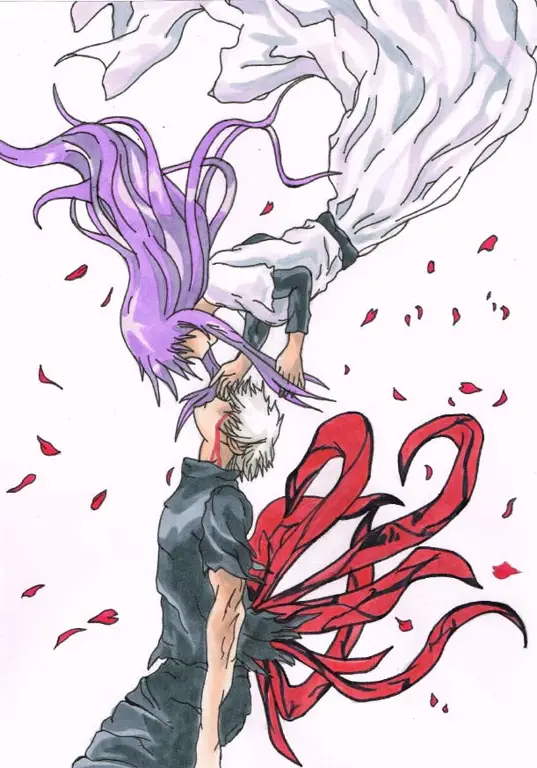 Gambar Rize dan Ken Kaneki