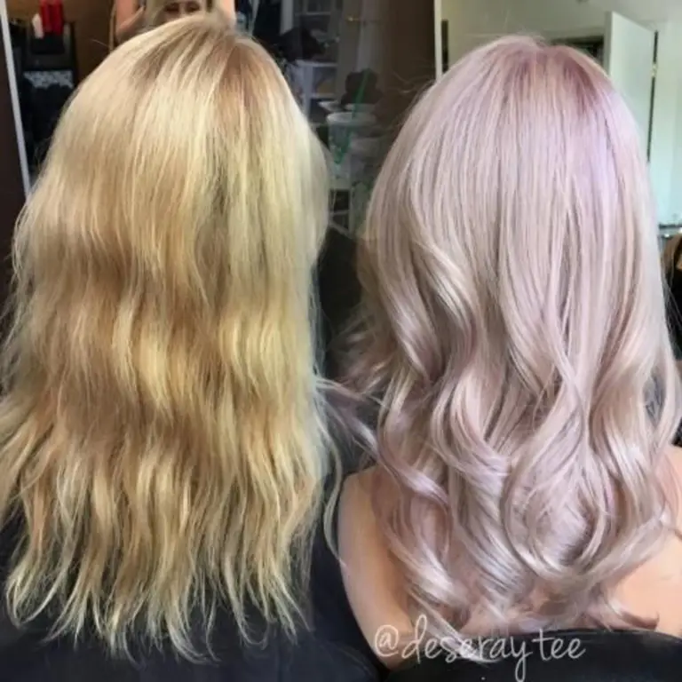 Perbandingan rambut sebelum dan setelah bleaching