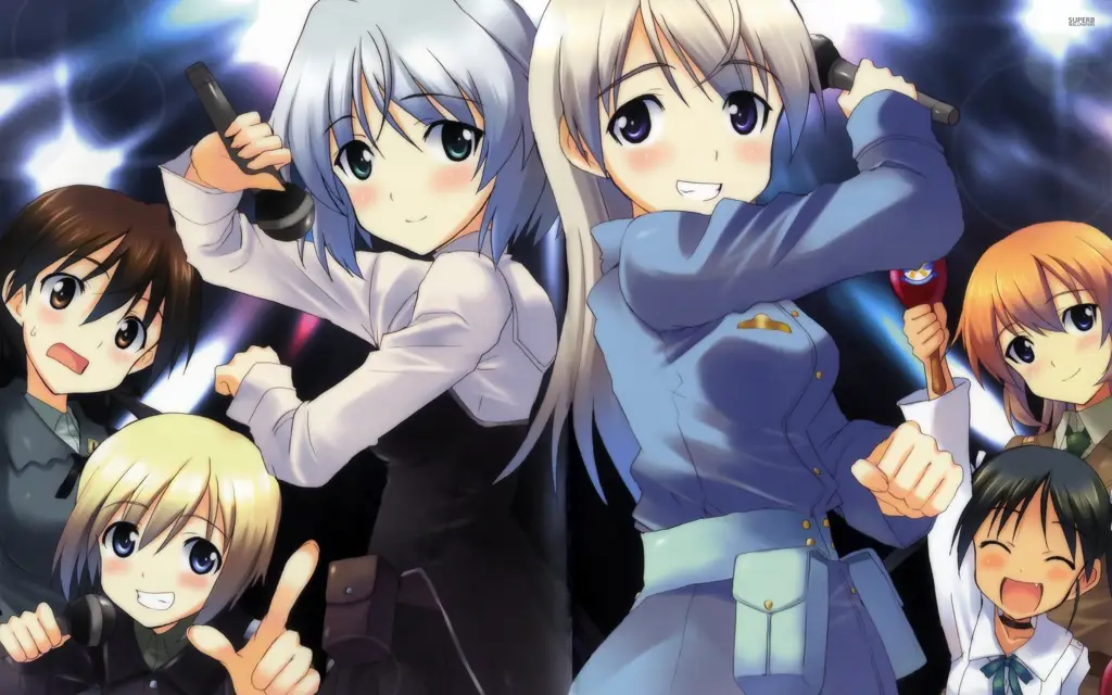 Gambar detail pesawat tempur Strike Witches