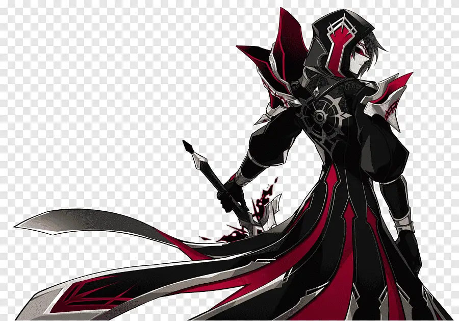 Ilustrasi El Lady dari game Elsword dengan gaya anime