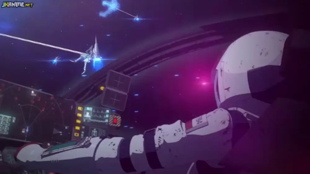 Pemandangan luar angkasa dalam anime Sidonia no Kishi