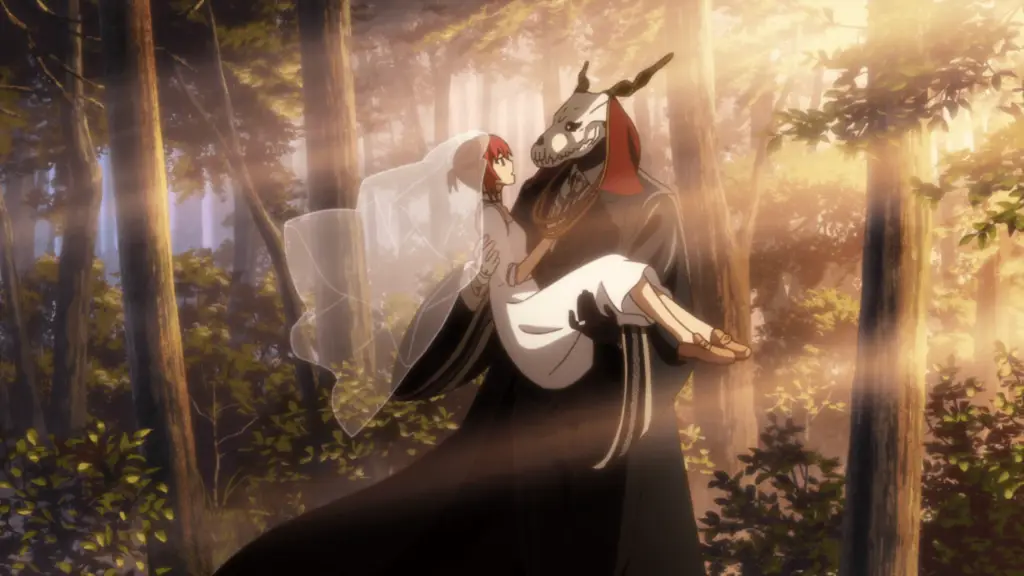 Pemandangan indah dalam anime Mahoutsukai no Yome