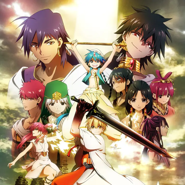 Gambar peta dunia fantasi dalam anime Magi