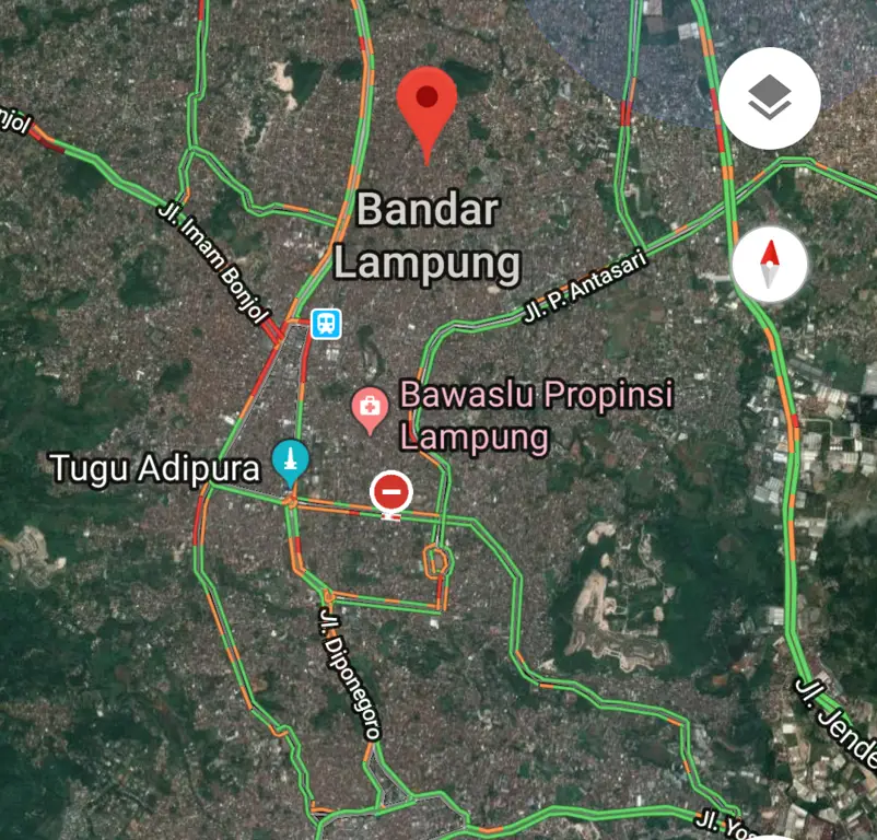 Peta Gangguan Listrik Bandar Lampung