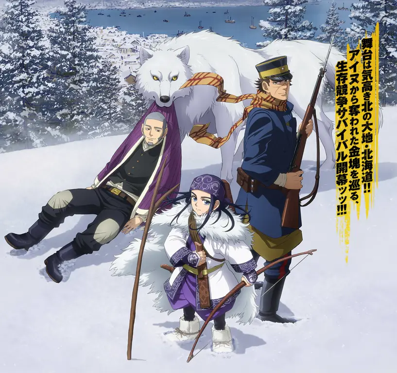 Peta lokasi pencarian emas dalam anime Golden Kamuy