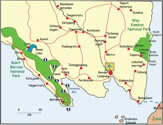 Peta rute jalan tol Bandar Lampung