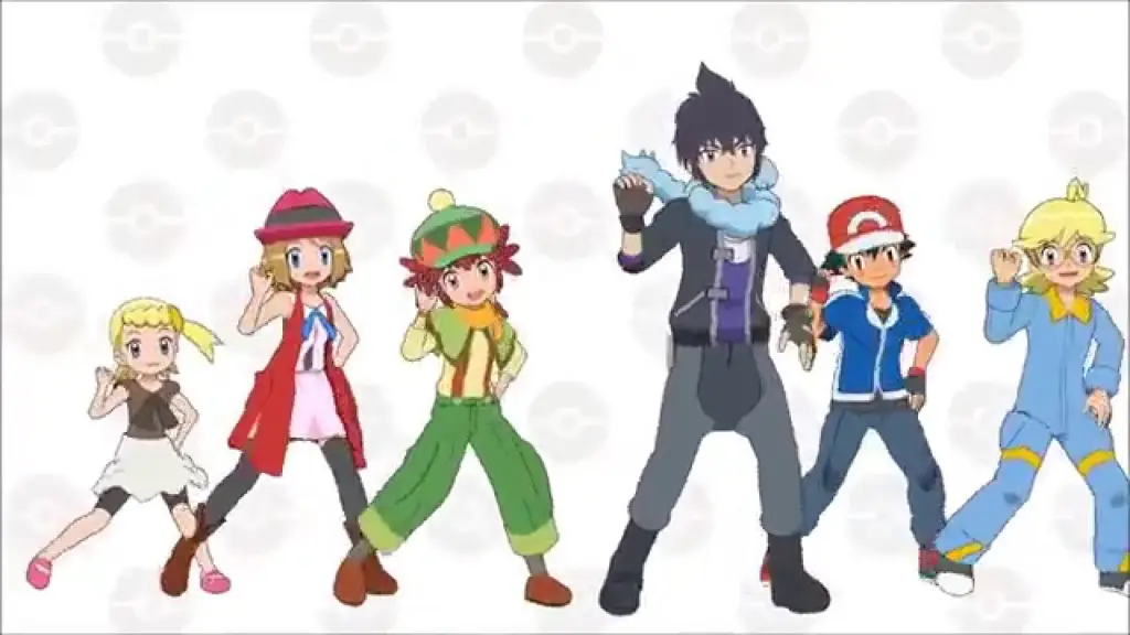 Ash Ketchum dan teman-temannya dalam Pokemon XYZ