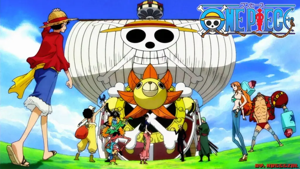 Gambar kapal Thousand Sunny dalam anime One Piece