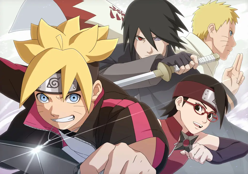 Gambar adegan Boruto dan kawan-kawan