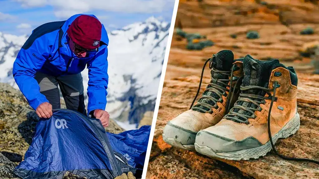 Para pendaki gunung sedang menikmati perjalanan mereka di puncak gunung.