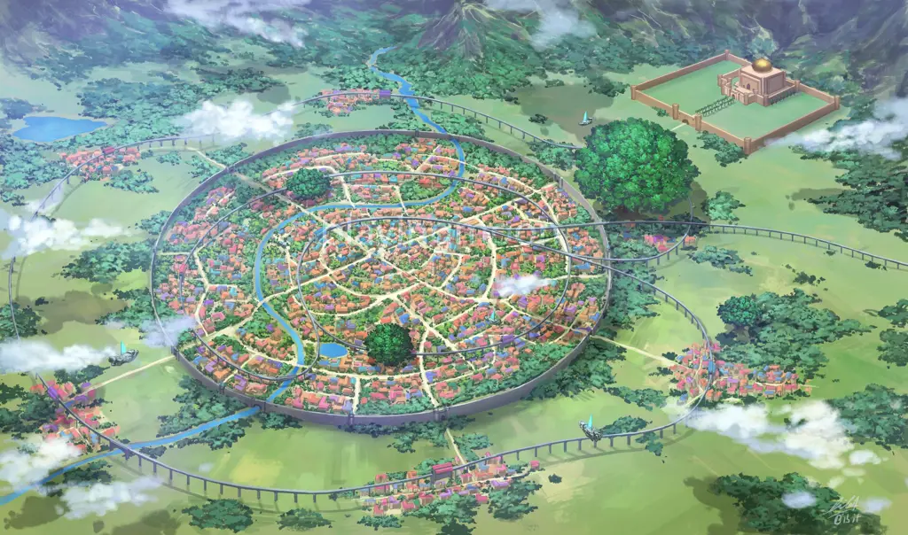 Petualangan di Dunia Isekai peta dunia fantasi dalam anime isekai
