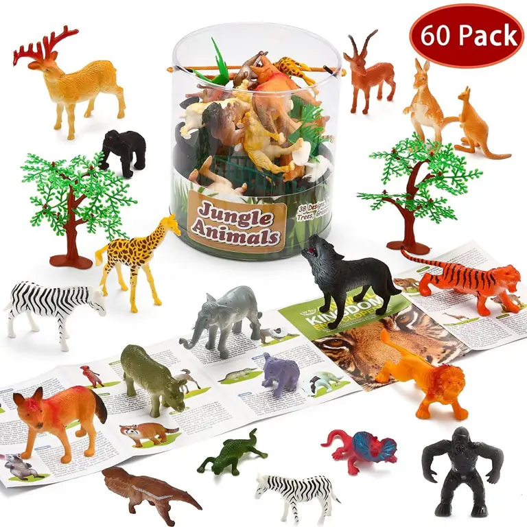 Set mainan hewan hutan Animal World