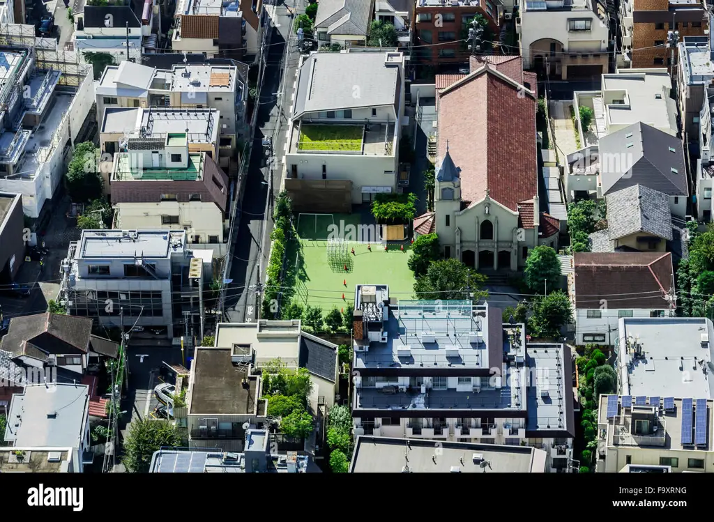 Pemandangan kota Tokyo yang dramatis