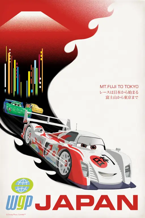 Adegan Cars 2 di Jepang