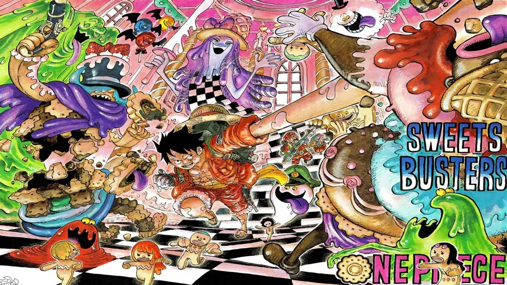 Poster One Piece arc Whole Cake Island