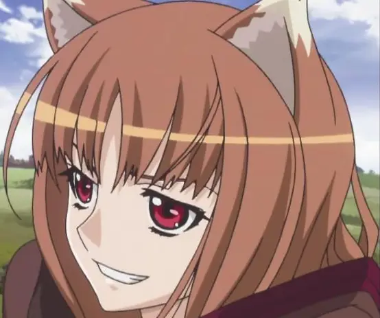 Gambar Holo dan Lawrence dalam Anime Spice and Wolf