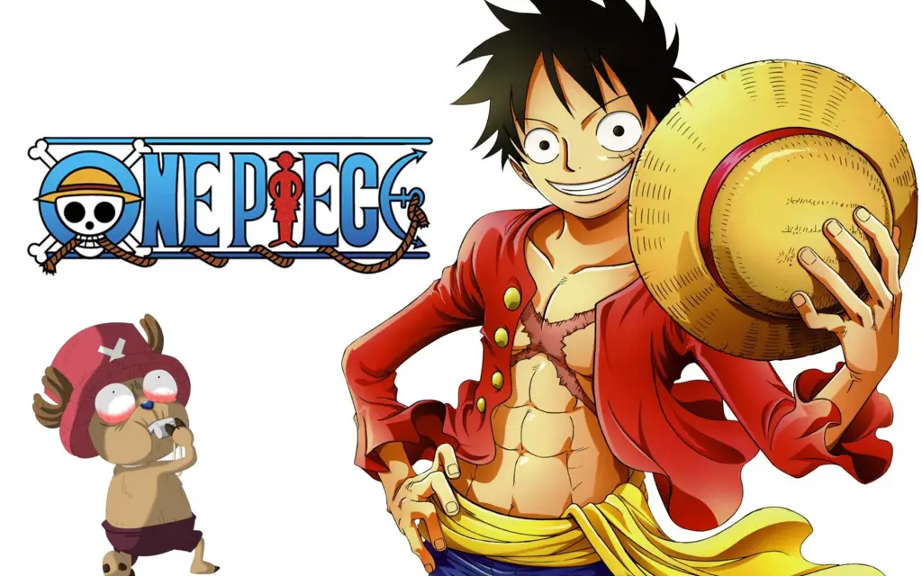 Luffy, karakter utama One Piece, sedang berpetualang.