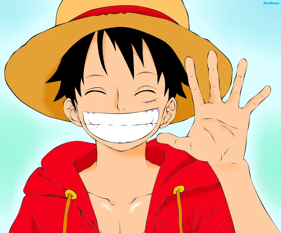 Gambar karakter anime One Piece yang sedang berpetualang